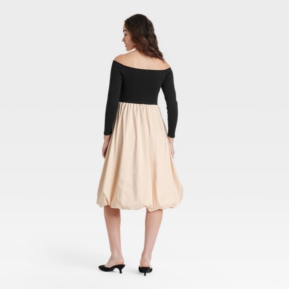 A NEW DAY Women's Long Sleeve Midi A-Line Dress - Picture 2 of 13